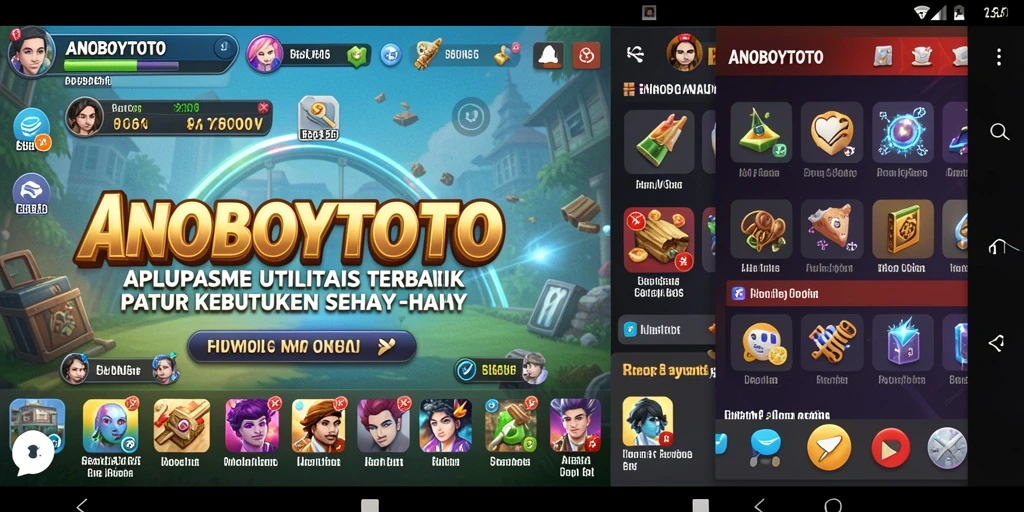 Tampilan antarmuka aplikasi ANOBOYTOTO yang membantu mengelola tugas.