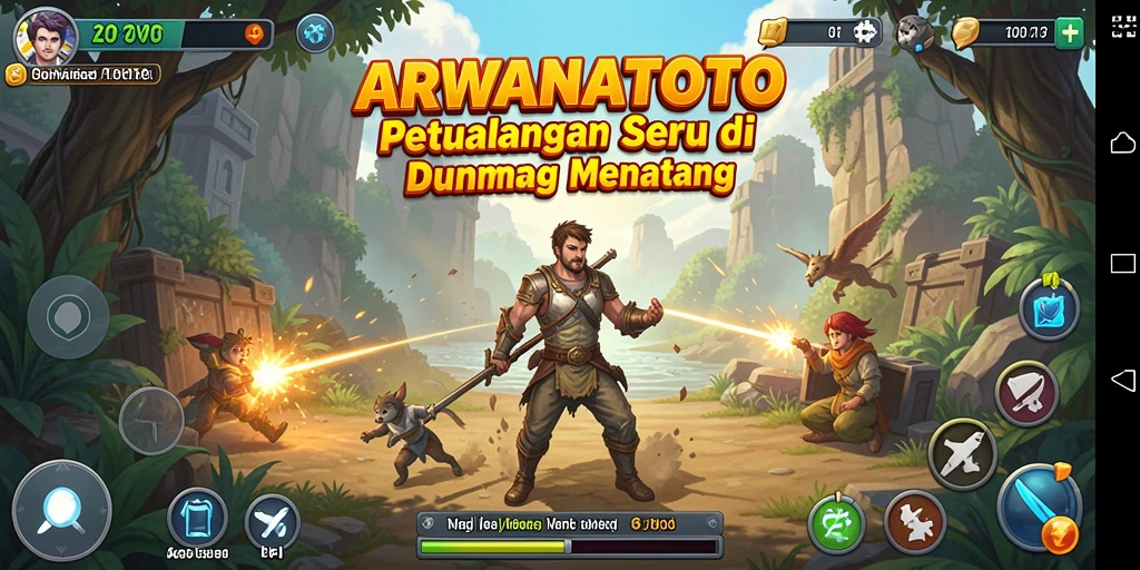 Tampilan menarik dari gameplay ARWANATOTO saat menjelajahi dunia petualangan.