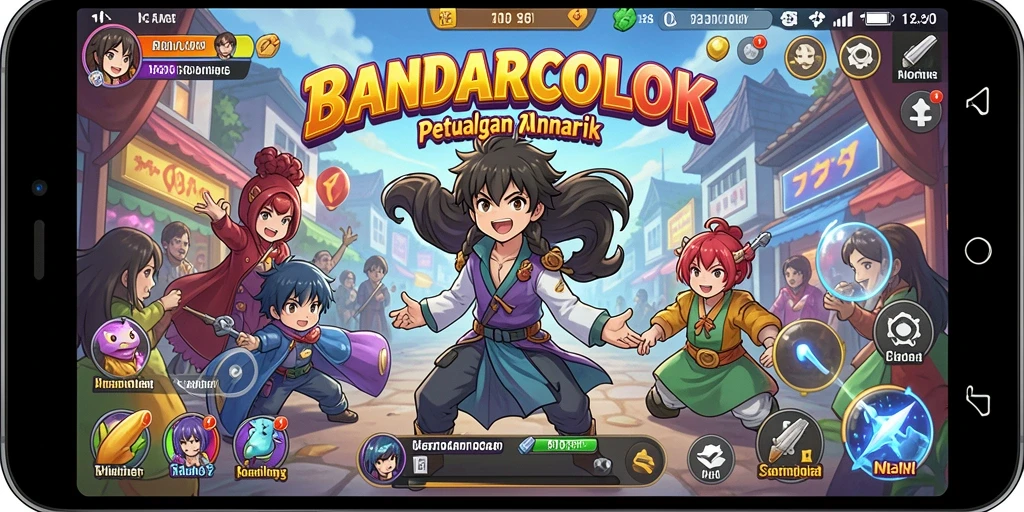 Tampilan gameplay seru dari BANDARCOLOK dengan karakter anime favorit.