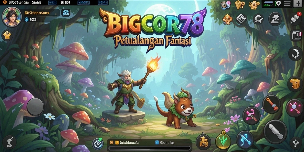 Tampilan gameplay petualangan yang menegangkan di BIGCOR78.
