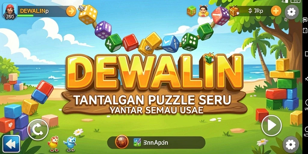 Tampilan menarik dari gameplay Puzzle DEWALIN yang menantang.