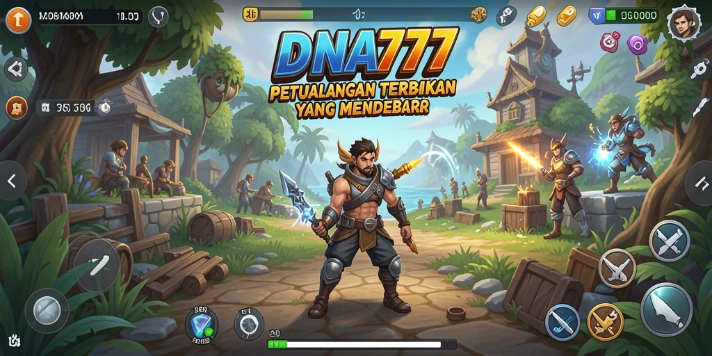 Screenshot gameplay DNA777 dengan pemandangan dunia terbuka yang menakjubkan.