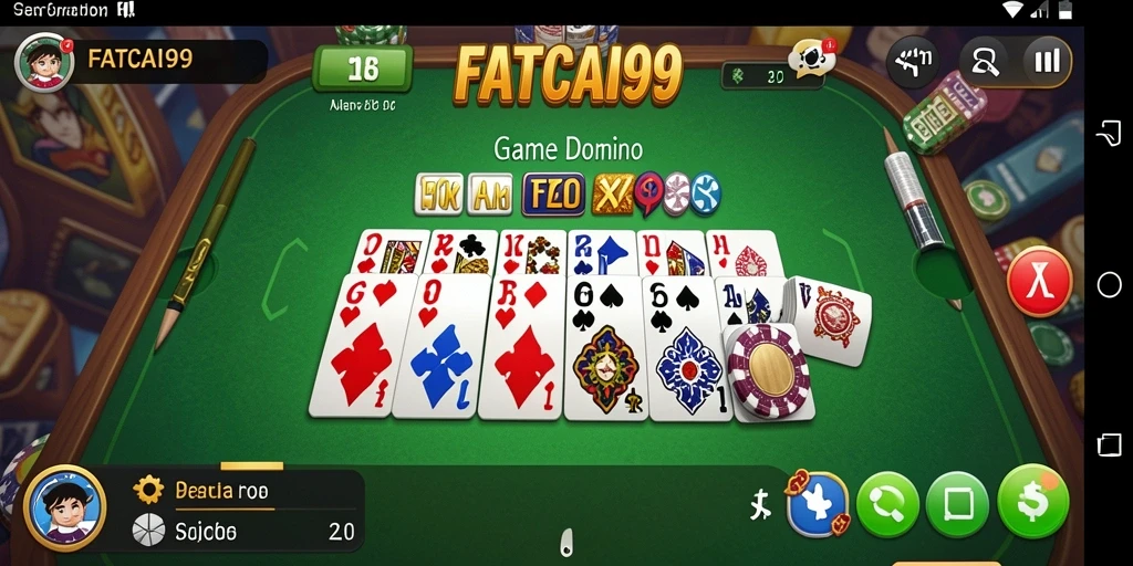 Screenshot utama gameplay FATCAI99 yang menampilkan keseruan permainan Domino.