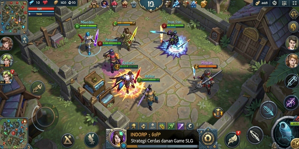 Tampilan gameplay seru dan strategi di INDORP.
