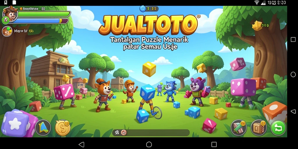 Screenshot gameplay JUALTOTO yang menampilkan puzzle yang menantang.