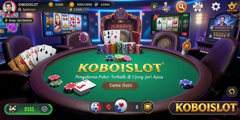 Tampilan gameplay poker yang menarik dan interaktif di KOBOISLOT.