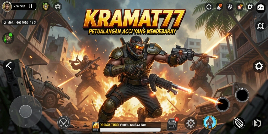 Tampilan gameplay mendebarkan dengan aksi cepat di KRAMAT77.