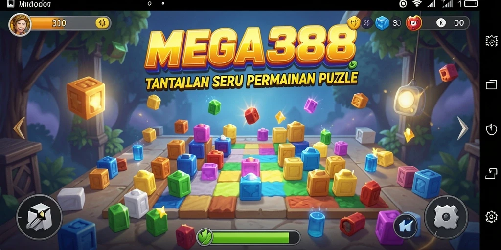 Tampilan gameplay seru dari MEGA388 dengan tantangan Puzzle yang menarik.