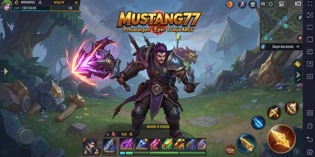 Gameplay mendebarkan dalam petualangan ARPG MUSTANG77.