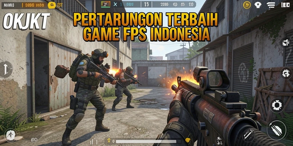 Tampilan intens permainan OKJKT dengan aksi tembak-menembak yang mendebarkan.