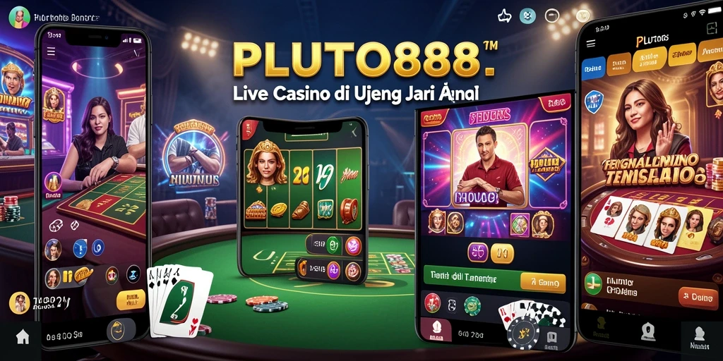 Tampilan gameplay Live Casino yang menarik dan interaktif di PLUTO88.