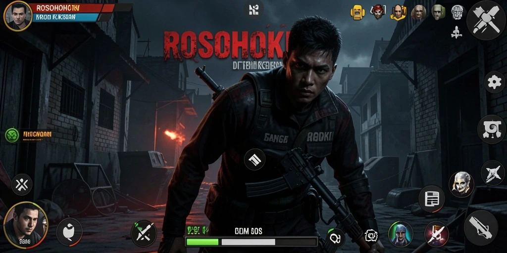 Screenshot menakutkan dari gameplay ROSOHOKI yang penuh ketegangan.
