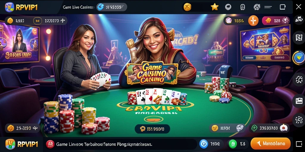 Tampilan gambar dari gameplay Live Casino RPVIP1 yang menarik dan interaktif.