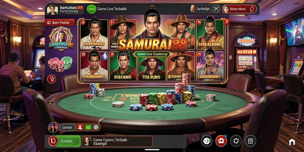 Tampilan gameplay menarik dalam aplikasi Live Casino SAMURAI88.