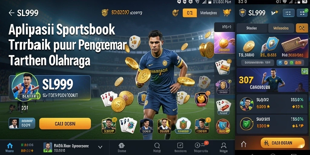 Tampilan menarik dari aplikasi SL999 saat melakukan taruhan olahraga.