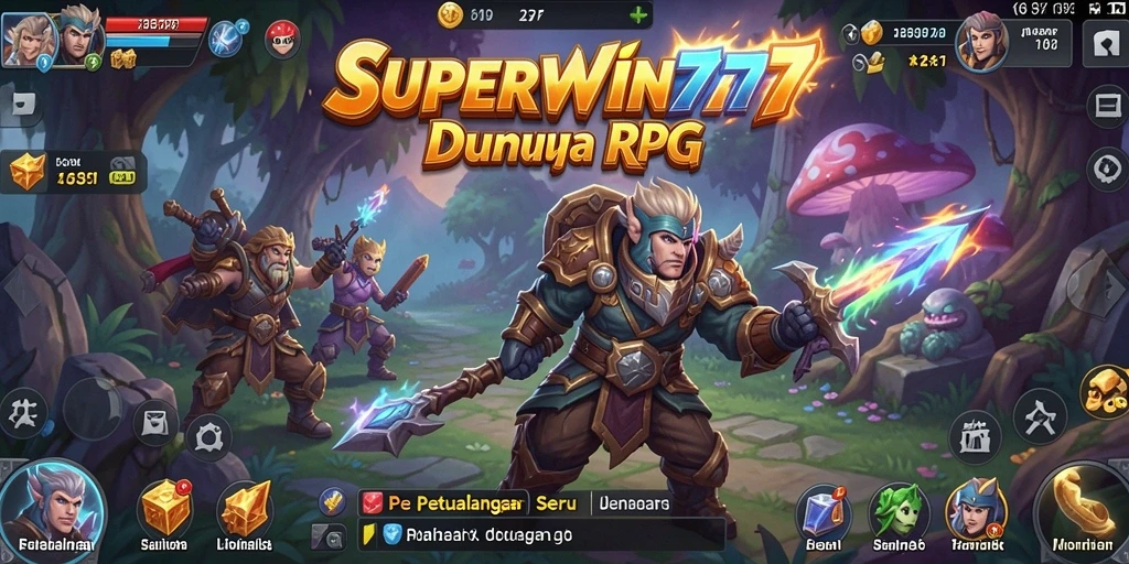 Tampilan gameplay SUPERWIN777 yang menegangkan saat pertarungan melawan monster.