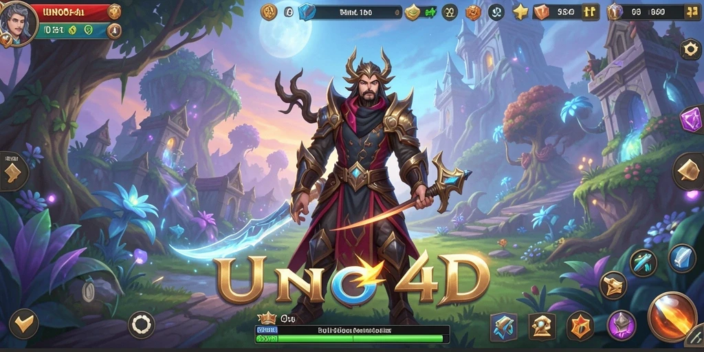 Screenshot gameplay UNO4D dengan berbagai karakter dan lingkungan yang menarik.
