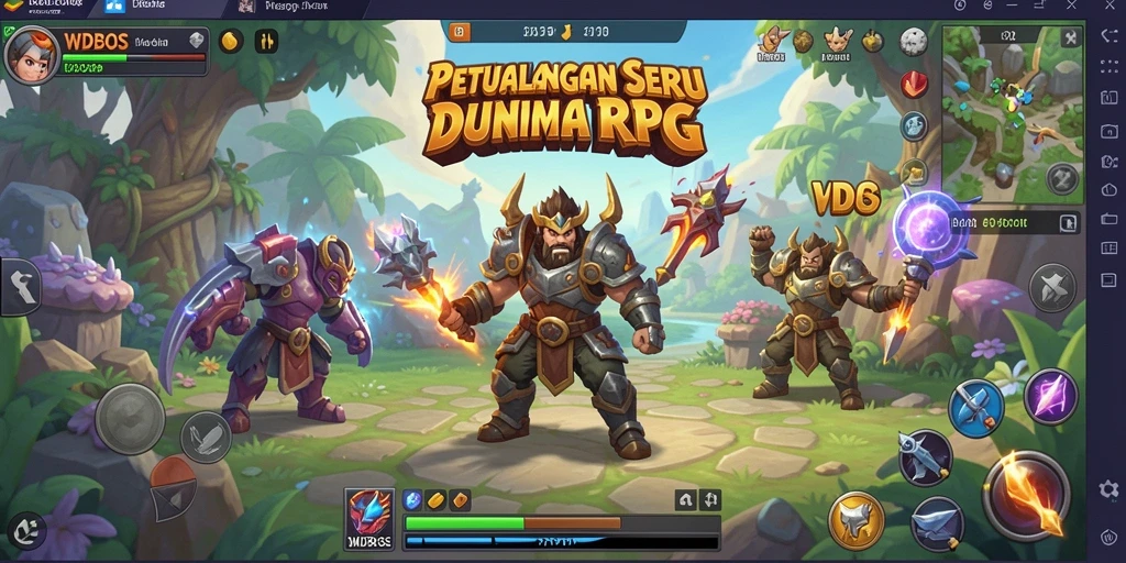 Tampilan menarik gameplay RPG WDBOS dengan grafis yang memukau.